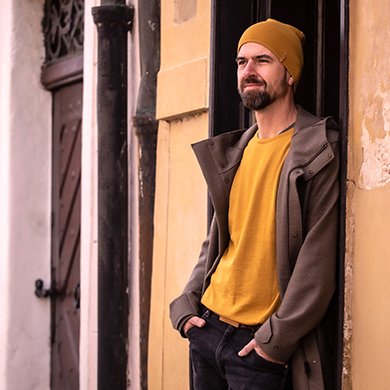 Pullover aus Merinowolle Kama 4101, Strickmütze Merino Kama A160