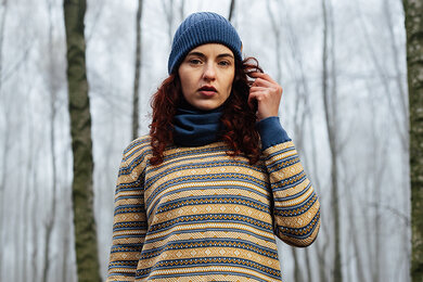 Strickmütze Merino Kama A177, Pullover aus Merinowolle Kama 5044