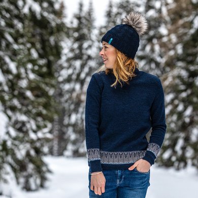 Merino svetr Kama 5022, Pletená Merino čepice Kama A109