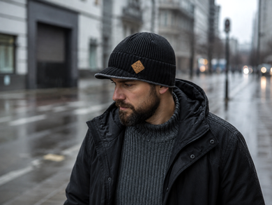 Knitted Merino beanie A115