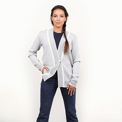 Knitted Merino cardigan sweater Kama 5047