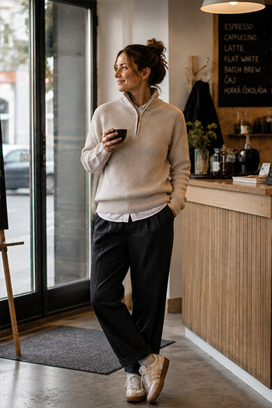 Pullover aus Merinowolle Kama 4117