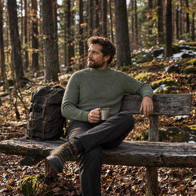 Pullover aus Merinowolle Kama 4118