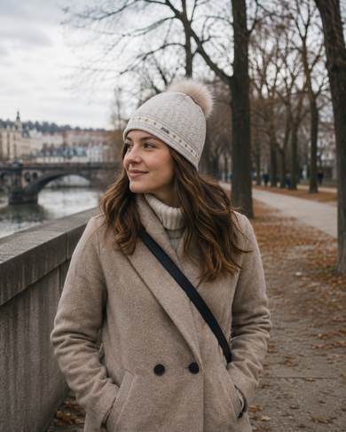 Knitted Merino beanie A195