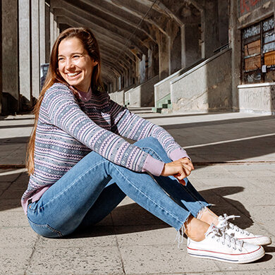 Pullover aus Merinowolle Kama 5044