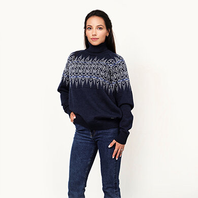 Pullover aus Merinowolle Kama 5051