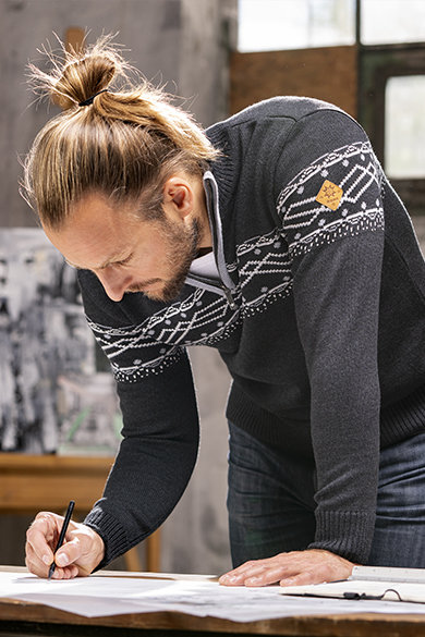 Pullover aus Merinowolle Kama 4060