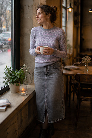 Pullover aus Merinowolle Kama 5069