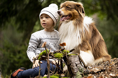 Pullover aus Merinowolle für Kinder Kama 1013