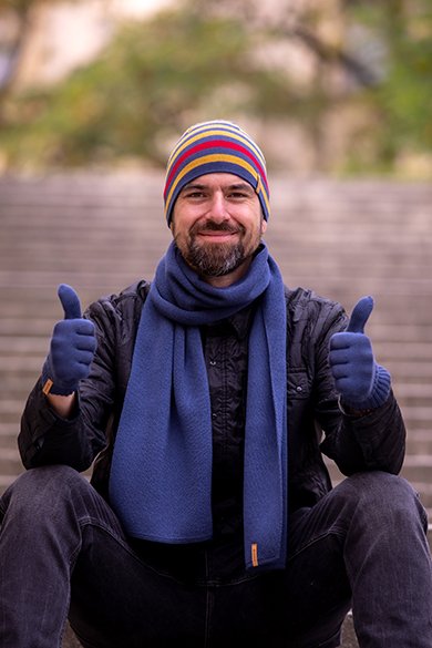 Pletená Merino čepice Kama A162, Pletené Merino rukavice Kama R102, Pletená Merino šála Kama S07