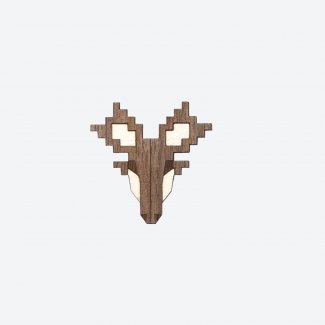 Wooden brooch KAMA - Deer