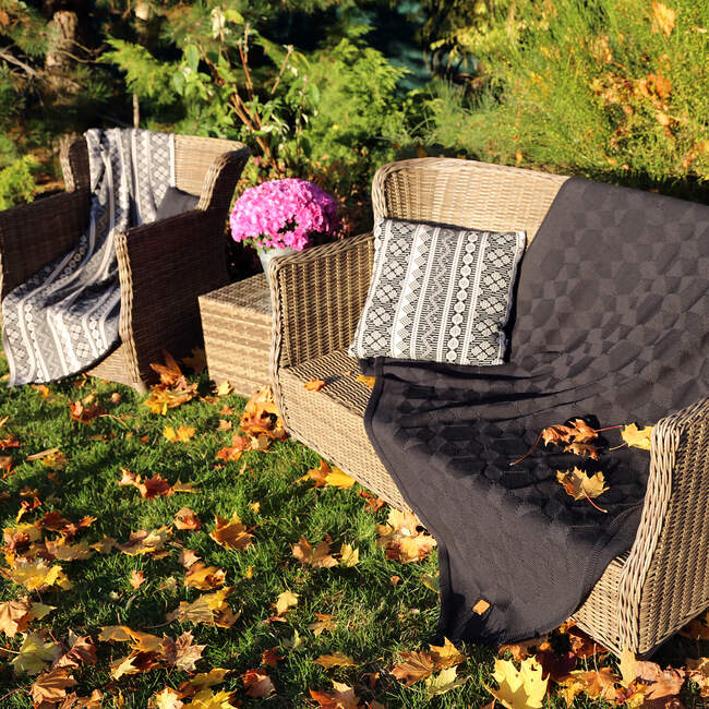 Knitted Merino blanket Kama Q4100