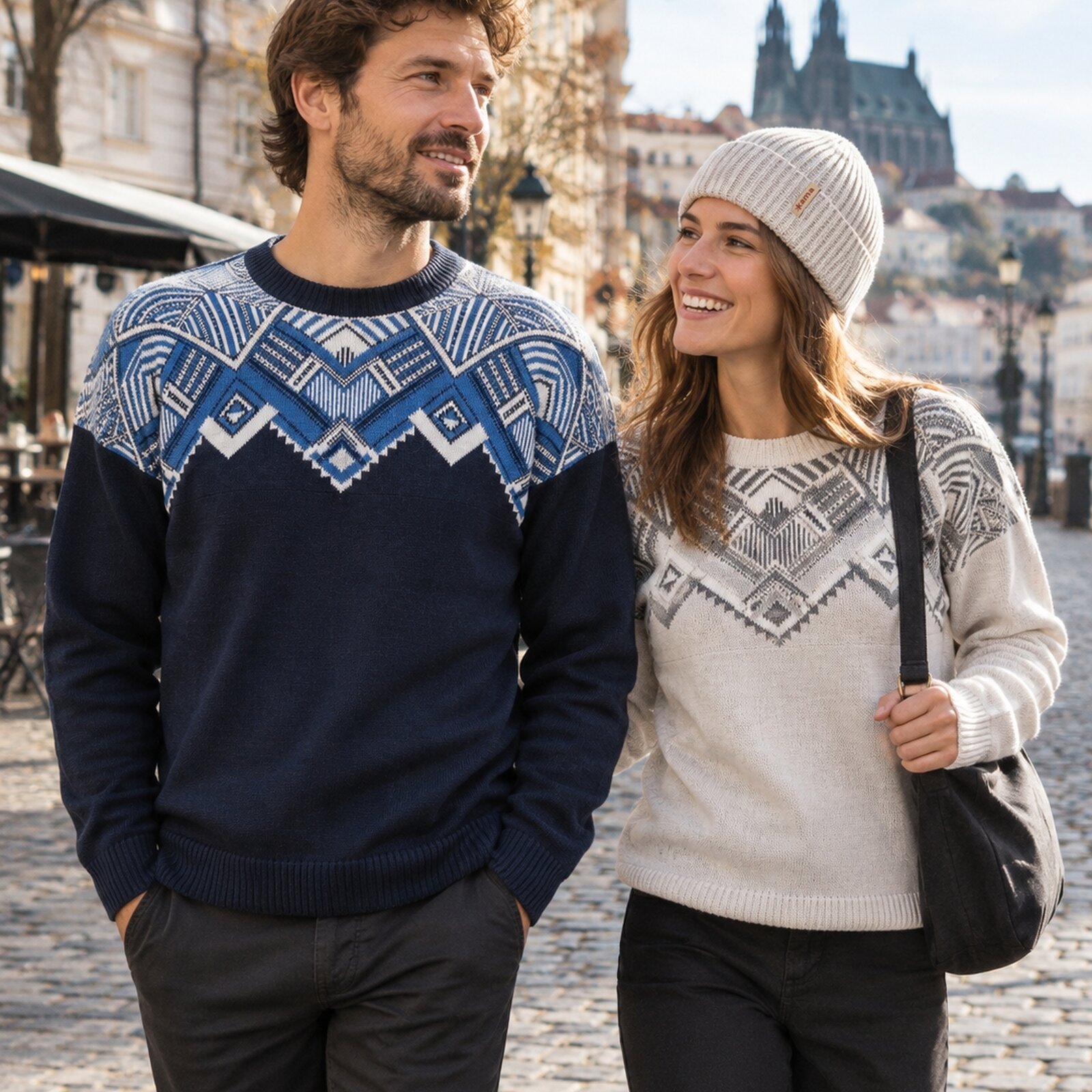 Pánský merino svetr KAMA 4068