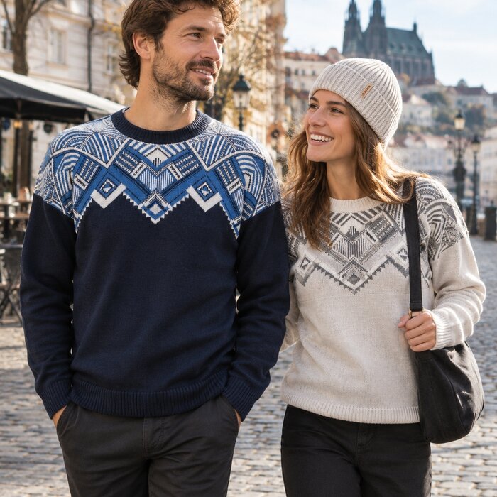 Pánský merino svetr KAMA 4068