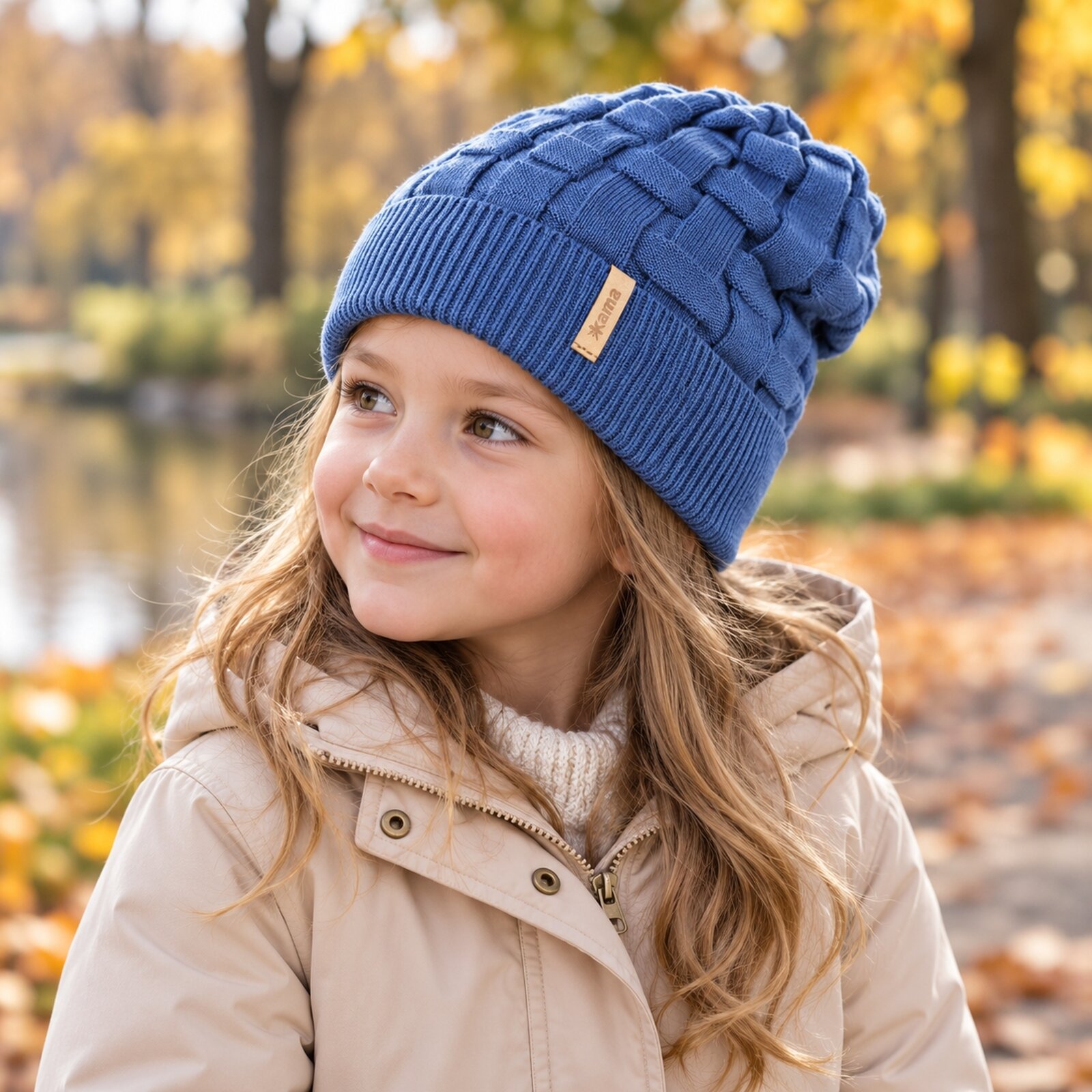 Kids knitted Merino beanie Kama B100