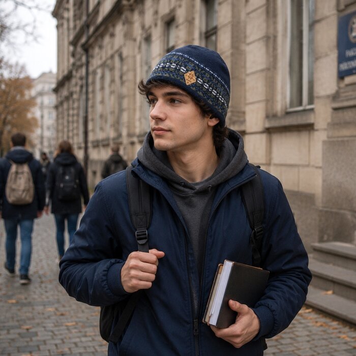 Knitted Merino beanie Kama A185