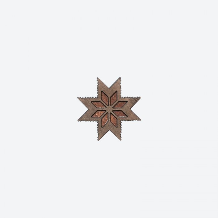 Dřevěná brož KAMA - Hvězda