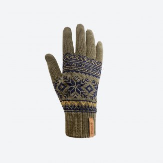 Gestrickte Handschuhe aus Merinowolle Kama R108
