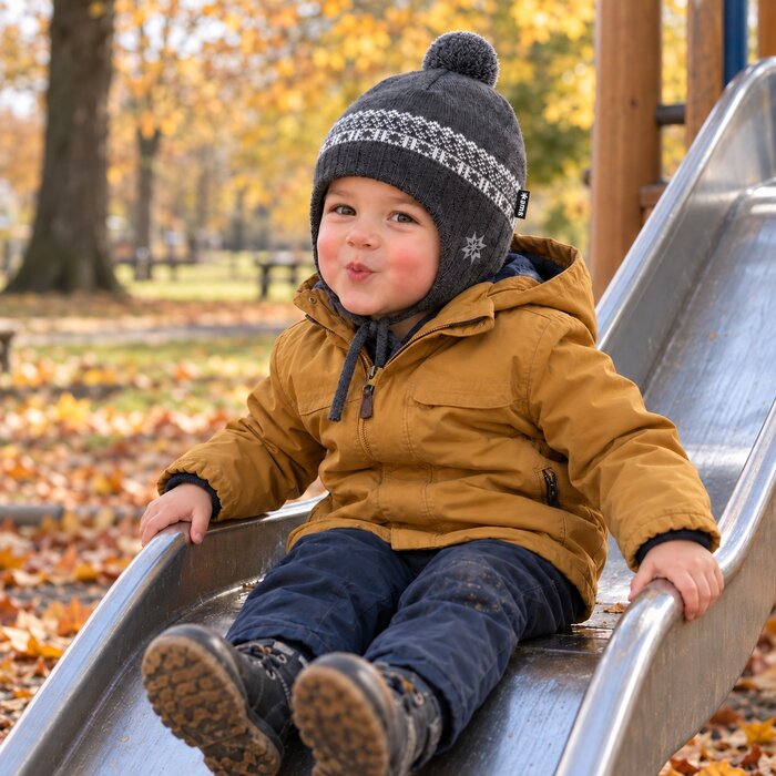 Kids knitted Merino beanie Kama B108