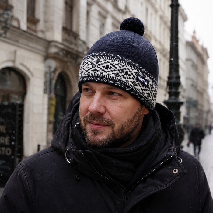 Knitted Merino beanie Kama AW74
